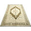 Tapis beige / brun en laine noué à la main de conception unique des années 1960 de 7 pi 5 po x 12 pi 9 po