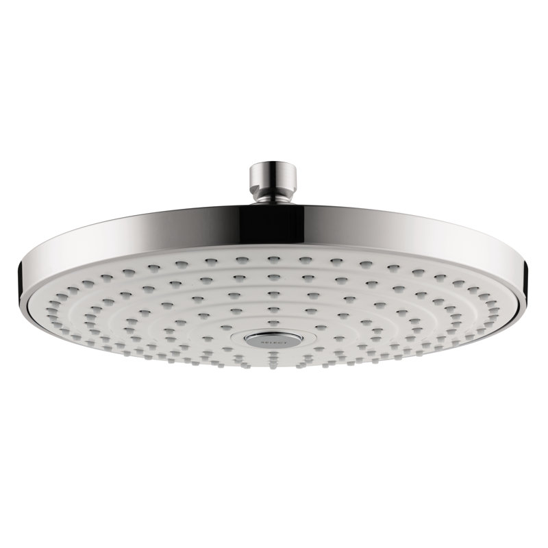 Raindance S Premium 1.8 GPM Rain Shower Head with Select, White, 1.8 GPM