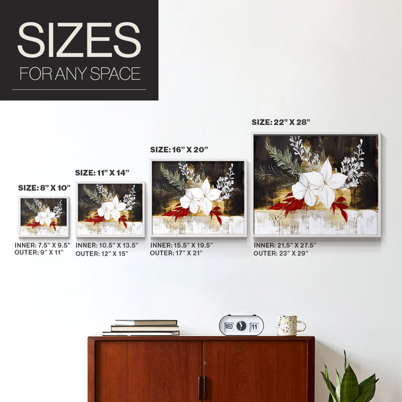 Chirstmas Art-CCXLI -Framed Print - Restickable, H 22 po x l 28 po, Blanc