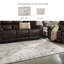 Tapis gris tissé à la main-586550609