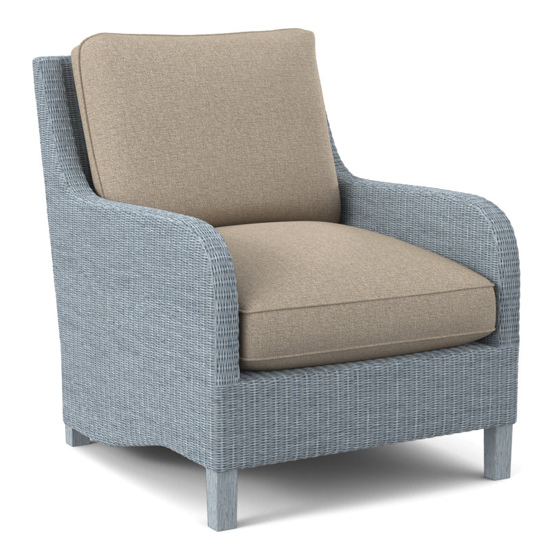Fauteuil large 29 po Gibraltar, À gros carreaux bleus; 0120-61, Verre d'eau