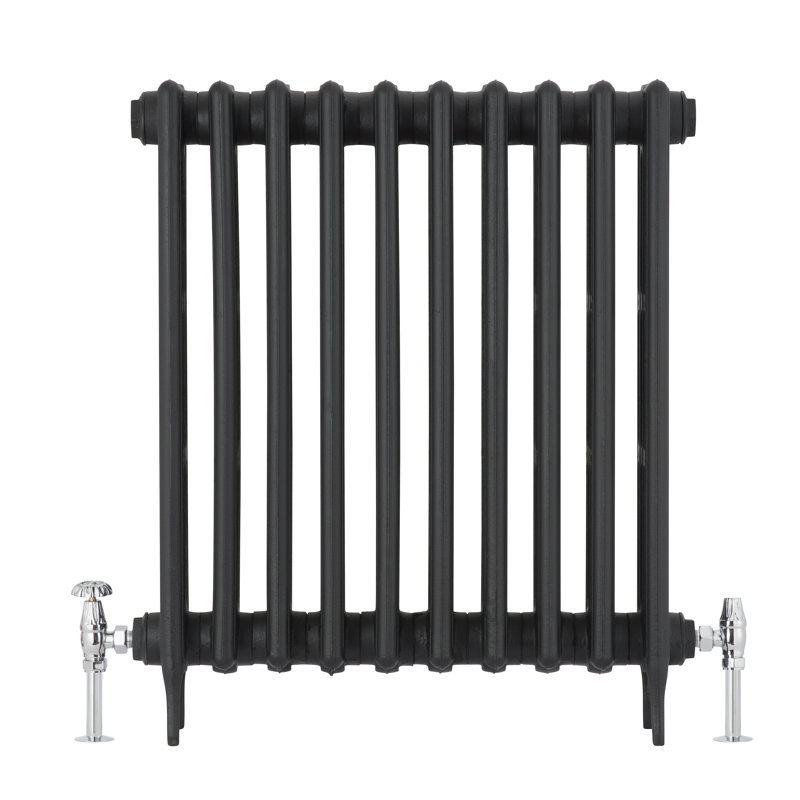 Abbotsford Heating Manual Radiator Valve with Ornate Wheel Head & Lockshield, Chrome