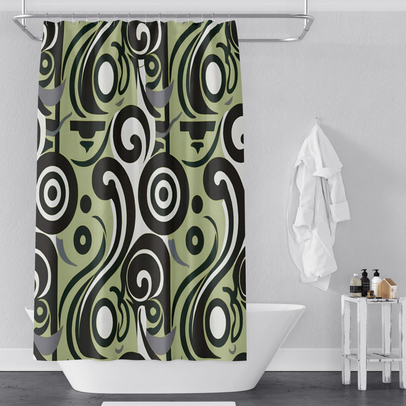 Rideau de douche abstrait Citarelli, H 72 po x l 70 po