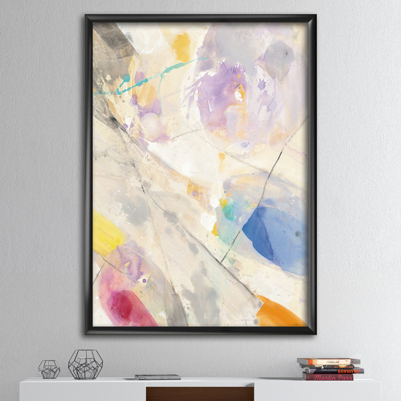 « spring minimal confettis i »-cadre photo imprimé sur toile, H 20 po x l 12 po x P 1po, Cadre noir