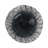 12X12" Abstract Glass Bowl With Veining, White/Black