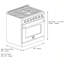 Cuisinière à gaz 36 po GMP avec 6 brûleurs italiens et four à convection en acier inoxydable WFG3601S