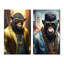 «Monkey Gangster In NYC», 2 pièces sur toile-552183358-552183356
