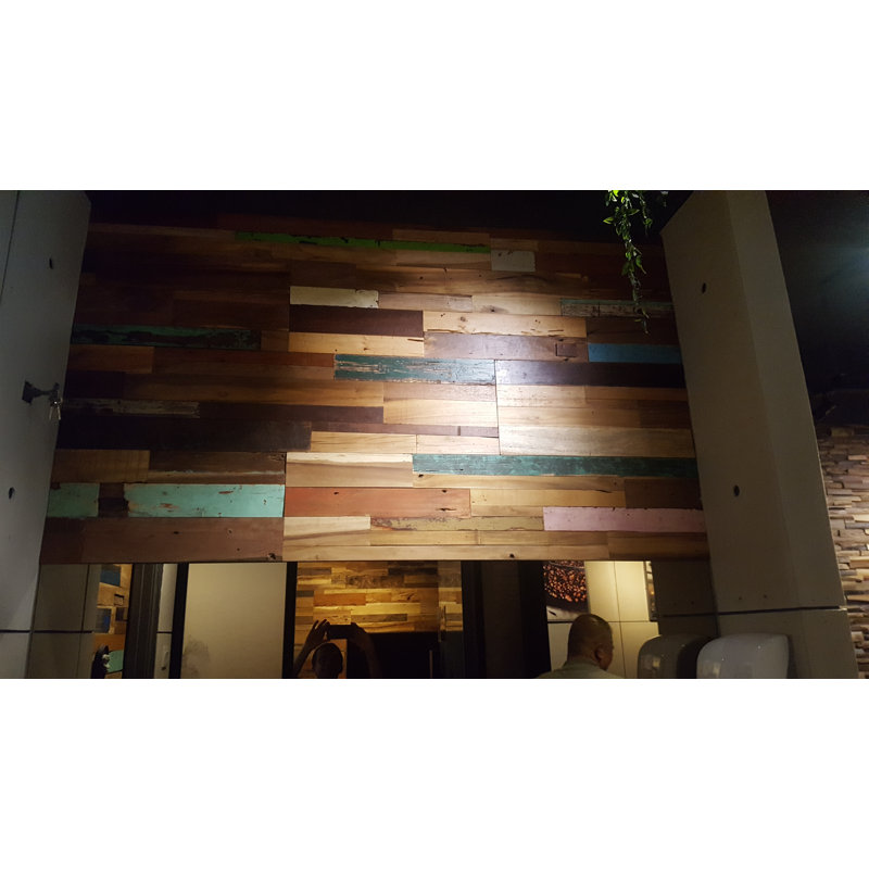 Matrix Reclaimed Engineered Wood Wall Paneling in Brown