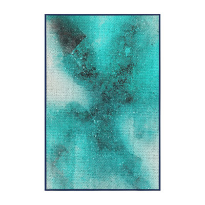 Tapis bleu-bleu