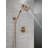 Delta Modern Round Shower System Faucet Set, Brushed Gold 6-inch Shower Head and Handle Set, Valve Trim Kit, Champagne Bronze (Valve Not Included)-127315920