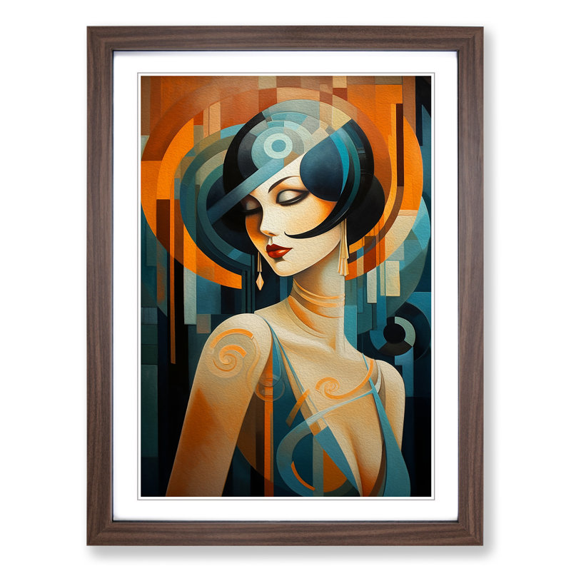 Single Picture Frame Wall Art, 34cm H x 25cm W, Walnut Framed