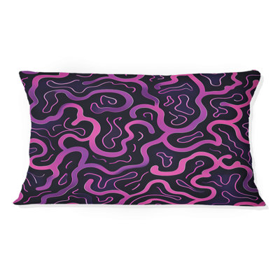 Mauve, rose, labyrinthe - coussin lombaire moderne