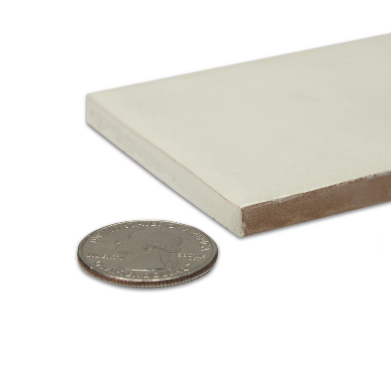 Menorca 2-1/2 In. X 12-7/8 In. Ceramic Wall Tile, White