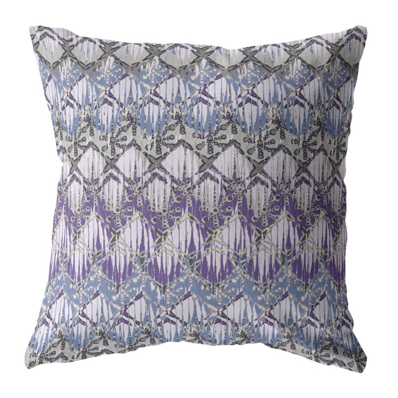 Coussin intérieur à glissière Hatches Broadcloth, H 20 po x l 20 po, Mauve pâle / gris
