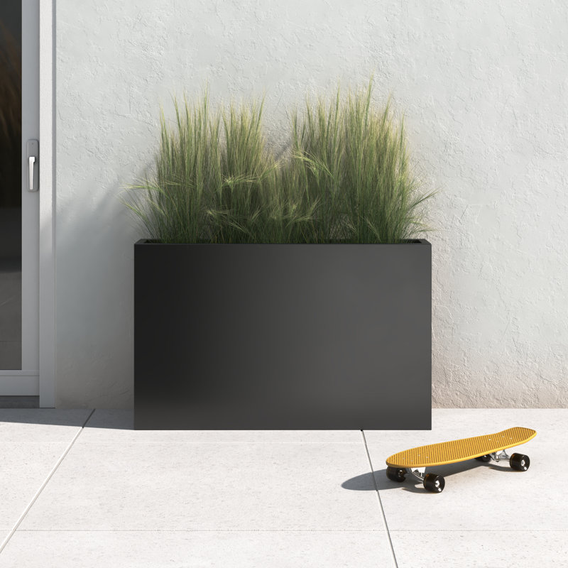 Connoisseur Handmade Planter Box, Black, 30" H x 36" W x 12" D