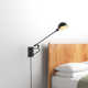 Arvis Single Light Iron Dimmable Plug-in Armed Sconce