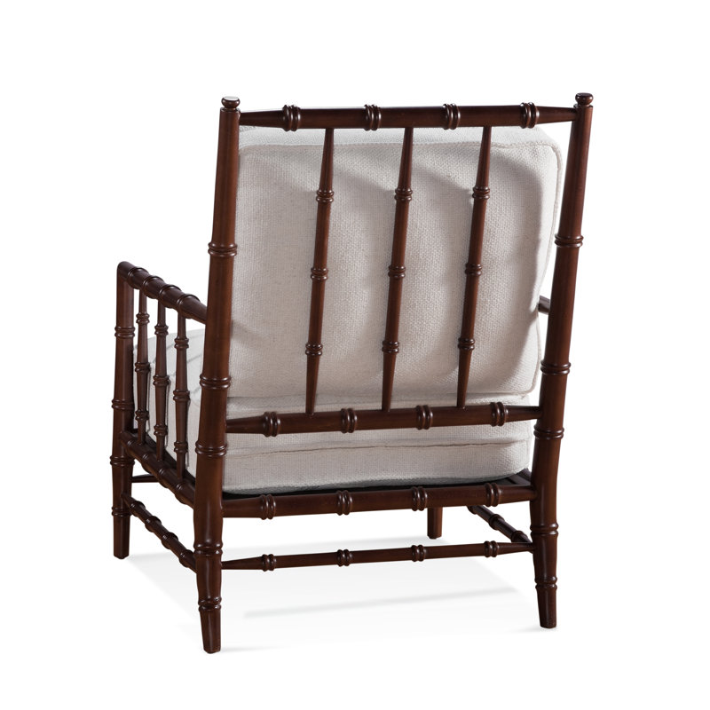 Fauteuil d'appoint Channel Island, Café, Tissu Performance Fabric texturé blanc cassé 086