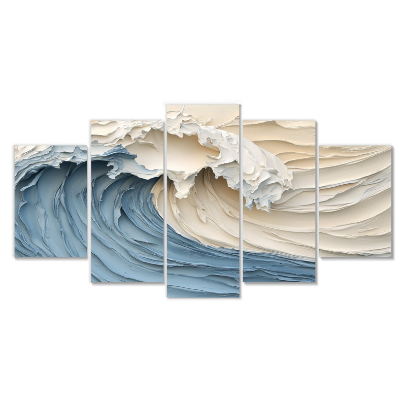 Clareen - Coastal Waves Canvas Art Set