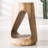 Patio Round Hollow Side Table, Wood-Like Texture