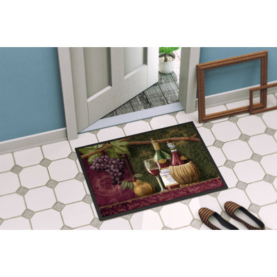 Tapis d'extérieur antidérapant Peay Wine Chateau Roma