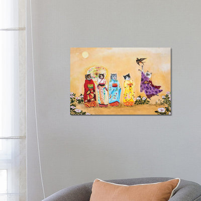 Warui Kiti 1 Piece Wrapped Canvas Painting