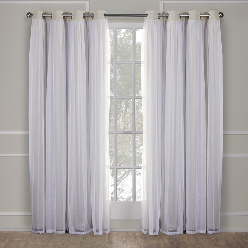 Nunley Room Darkening Curtain Pair, 52" W x 96" L, Sand