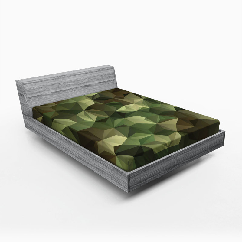 Microfiber Geometric Fitted Sheet, Full Fitted Sheet