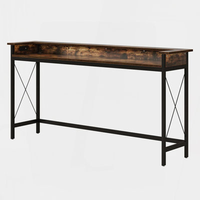 Couch Table with Electrical Outlet,Console Table