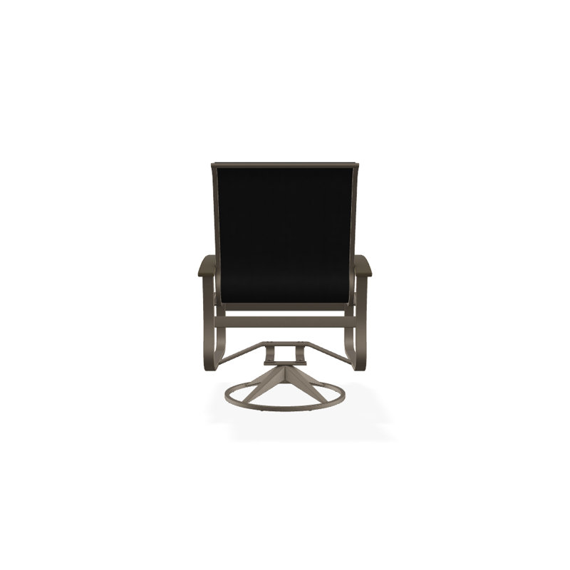 Belle Isle Outdoor Dining Armchair, Black 5D Sunbrella®, Beachwood P40, Textured Beachwood