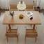 Log-style rectangular solid wood dining table-712472874