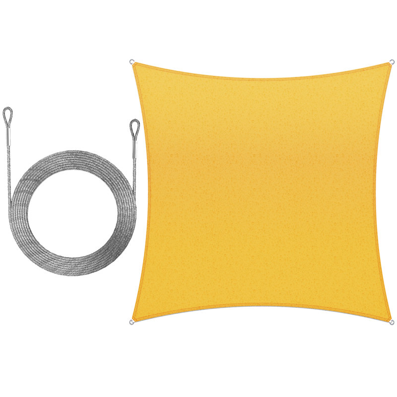 Voile d'ombrage, Jaune, 9 pi x 9 pi