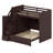 Space-Saving Loft Bed Featuring Climbing Storage Steps, Attached Closet, Multi-Port USB Hub, and LED Light System-1906918223