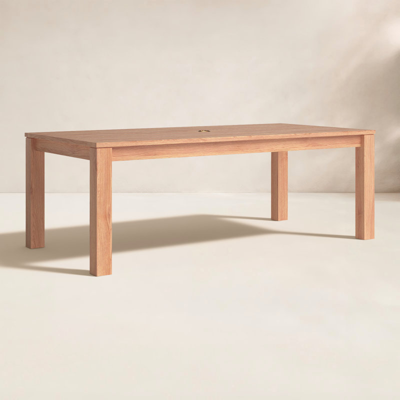 Classic Outdoor Teak Dining Table, 87" L x 30" H x 39" D