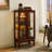 Curio Cabinet Lighted Curio Diapaly Cabinet With Adjustable Shelves And Mirrored Back Panel, Tempered Glass Doors (3 Tier), (E26 Light Bulb Not Included)