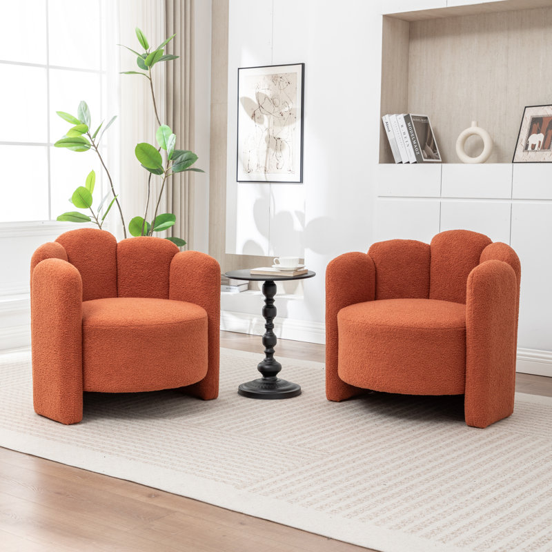 Fauteuil demi-tonneau Sherpa, Orange