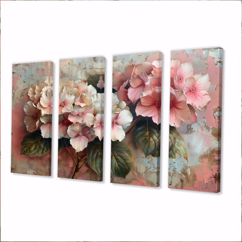 Ensemble de décoration murale Baio - Hortensia, H 28 po x l 48 po
