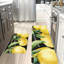 Tapis de cuisine aquarelle citron pour le salon de cuisine, 2 pièces, jaune noir