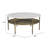 Coffee Table White & Brass