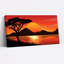 Ensemble de 1 tableau sur toile représentant un coucher de soleil africain-52096609