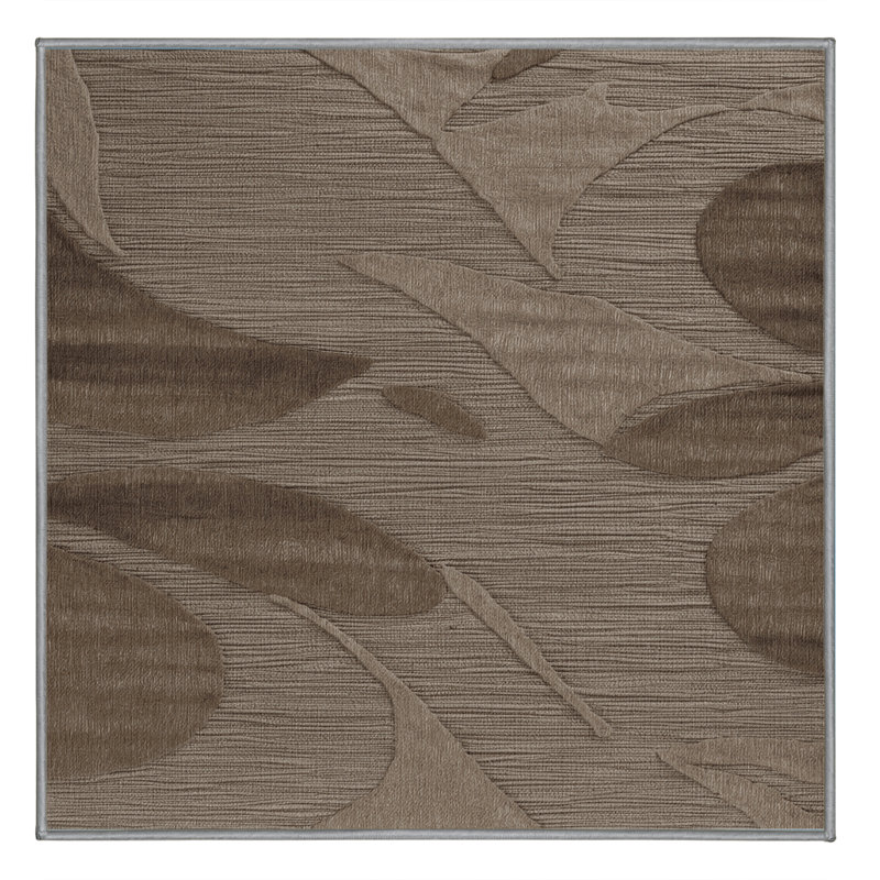 Tapis abstrait gris lavable à la machine, Carré 3 pi