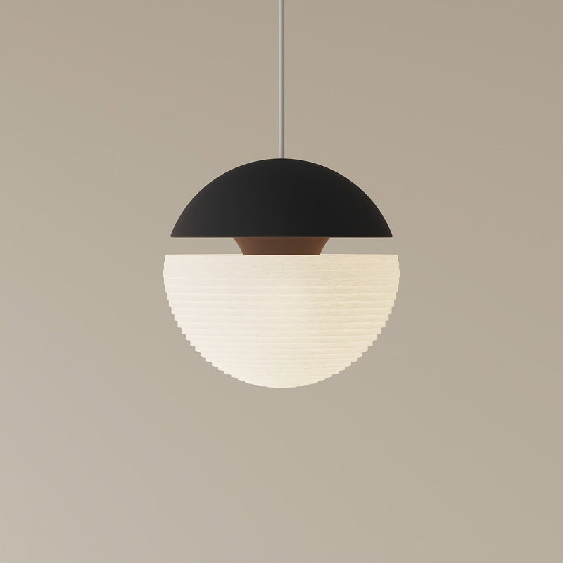 Cora Pendant Light, Carbon/White