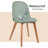 Brender Armless Dining Side Chairs – Set of 2 Upholstered Cushion Seats with Natural Wood Legs, Modern Style-628195743