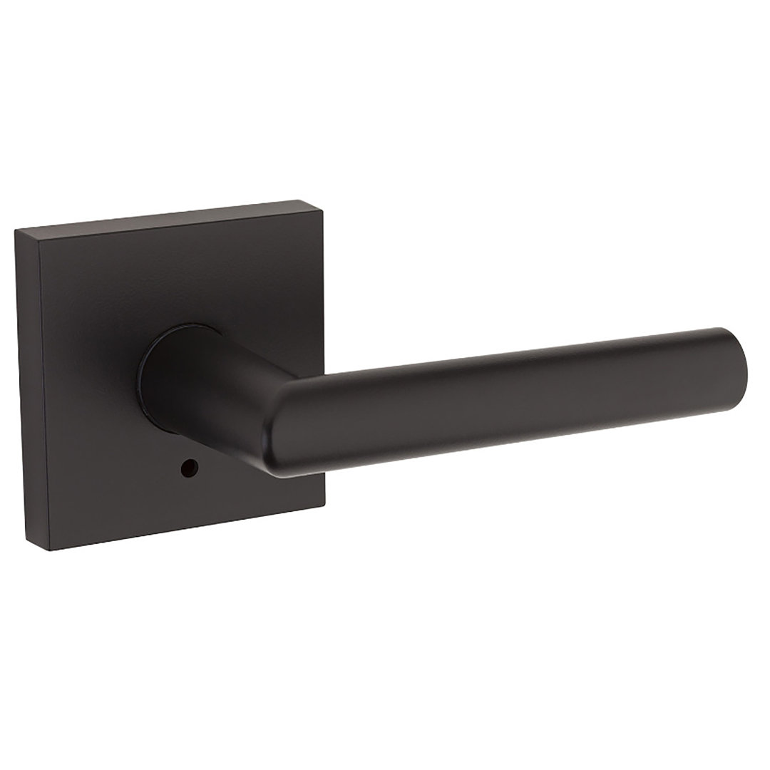 Milan Signature Series Privacy Door Lever with Square Rosette Kwikset
