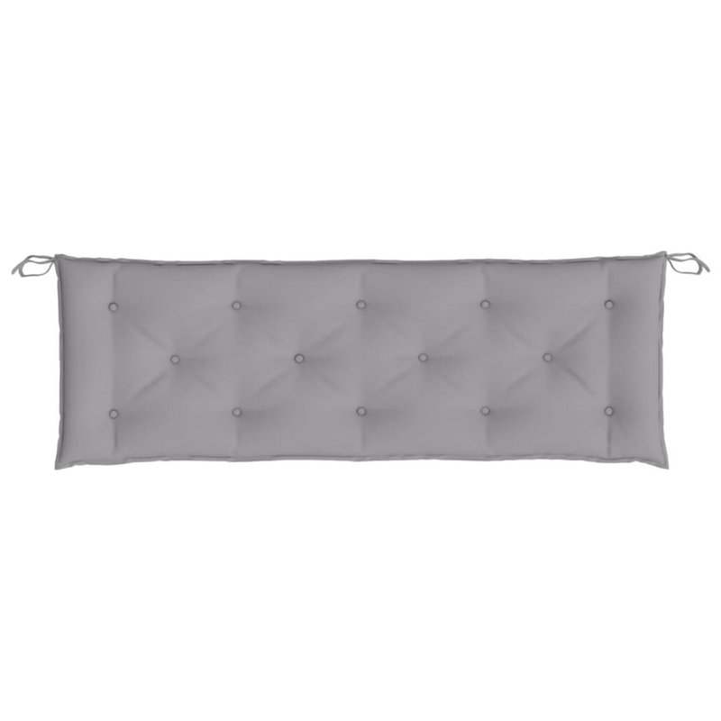 Coussin d'extérieur Claire pour banc avec cordes à nouer, tissu Oxford, Gris, L 59,1 po x P 19,7 po