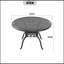 Table de salle à manger en aluminium coulé durable de 47,24 pouces avec structure noire et trou pour parasol pour les rassemblements extérieurs