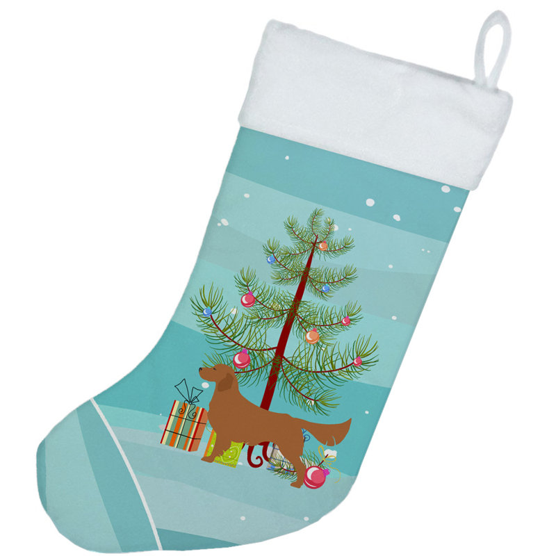 Chaussette de noël joyeux de noël, Golden retriever