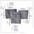 3 Piece Randolph Rectangular Planters, 21.5"