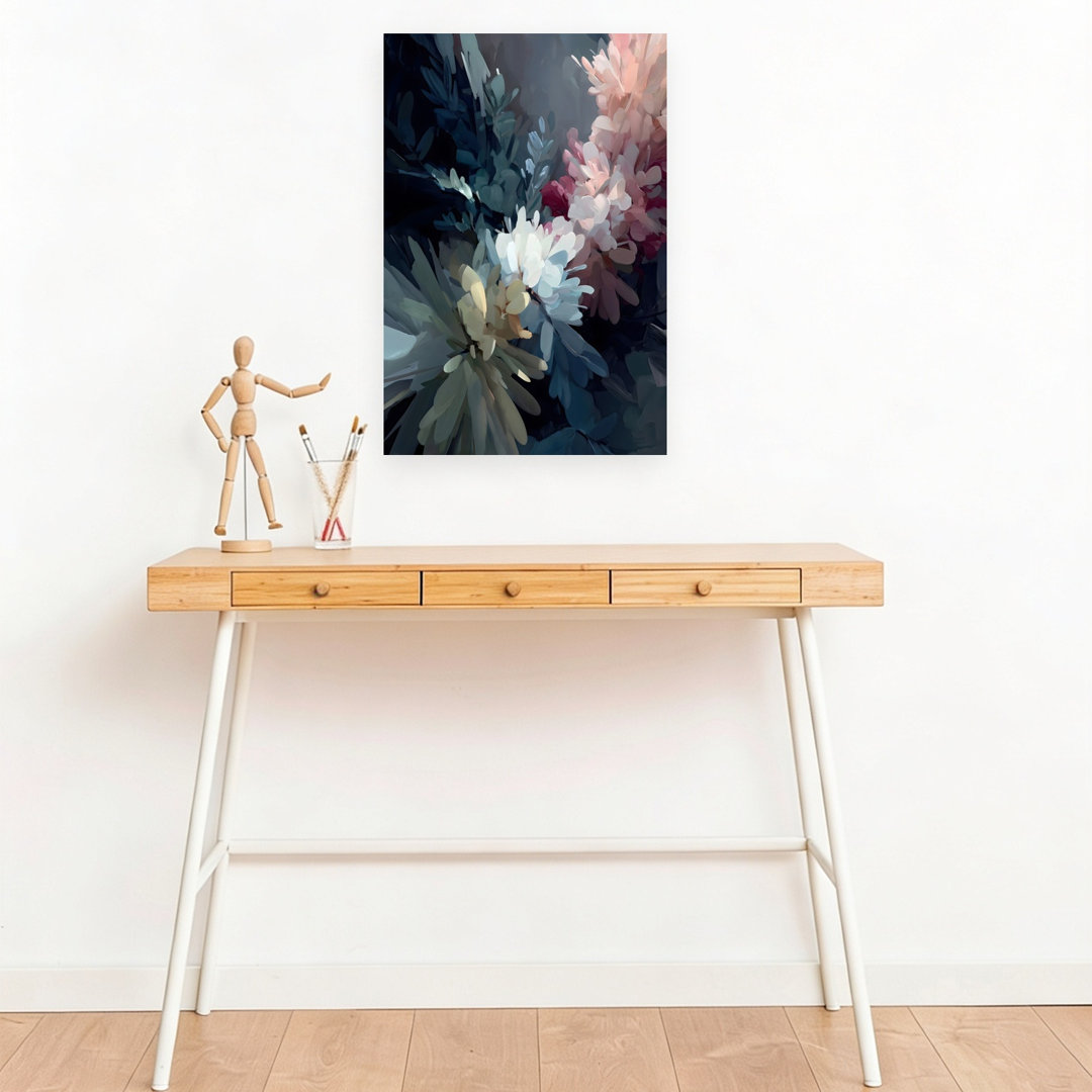 Moody Abstract Flowers Abstract Bold Contemporary Nature Wall Art Print