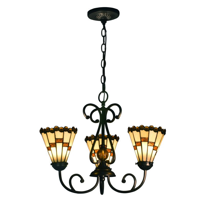 Lustre classique/traditionnel ombré 3 lumières Apollo