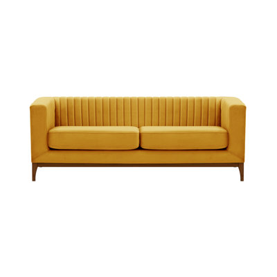 Buker Velvet Square Arms Sofa